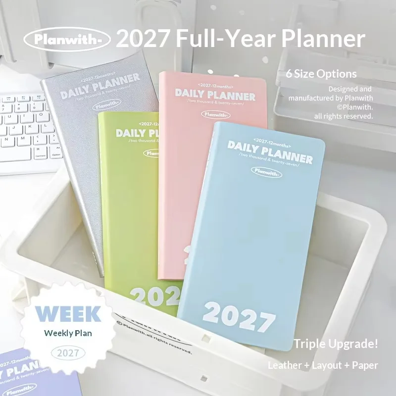 New In Stock WEEK Notebook Planwith 2027 Daily Planner 12 Months Notebook Schedule Organizer For Study Work Daily Record