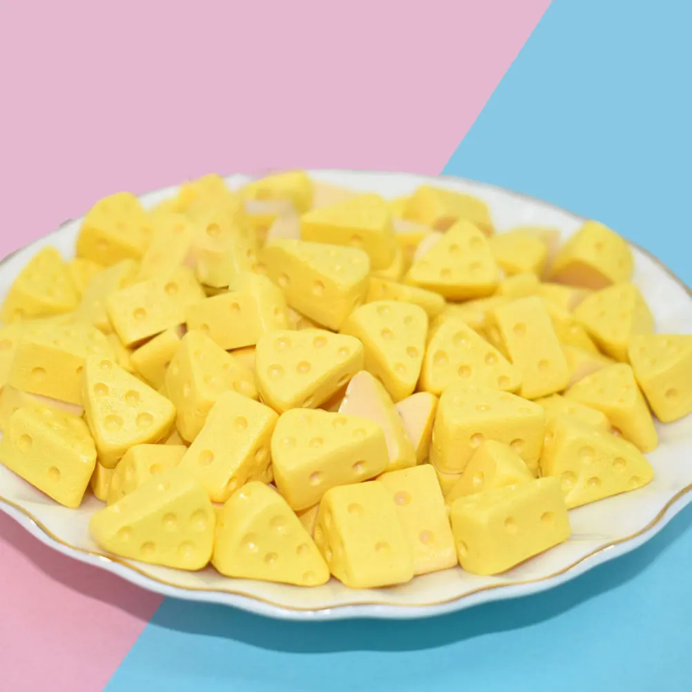 

40pcs Imitation Cheesecake Mini Artificial Dessert Decorations for Cake Shop Cafe Home Party Favors Centerpiece Display Faux