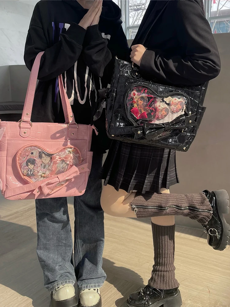 

Original Brain ell Pain Relief Transparent Large Capaci Outdoor Tot Bag Sweet Lady Sle Crocodile Pattern Hard ell Zip...