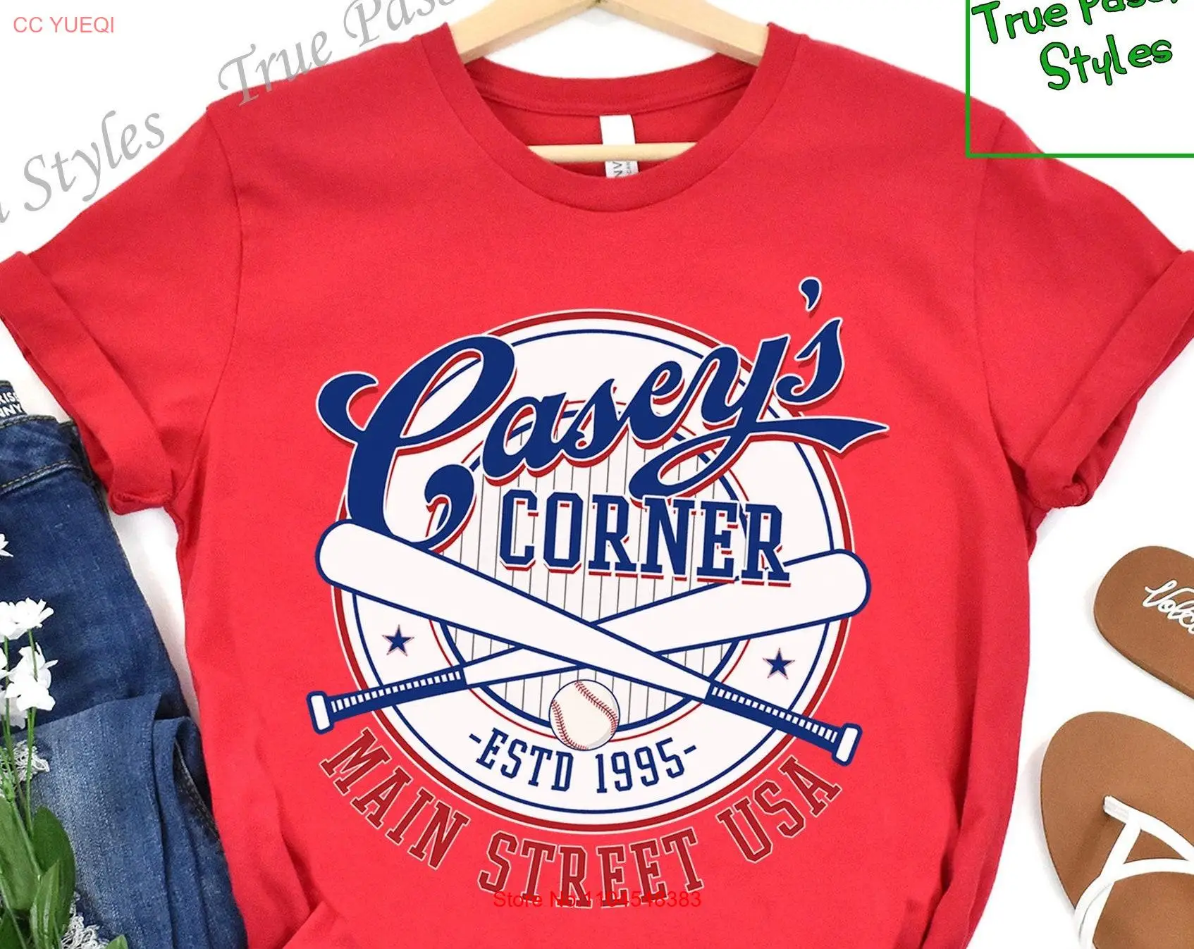 Casey's Corner Baseball T Shirt Main Street USA Magic Kingdom Restaurant SweaT E2109 long or short sleeves