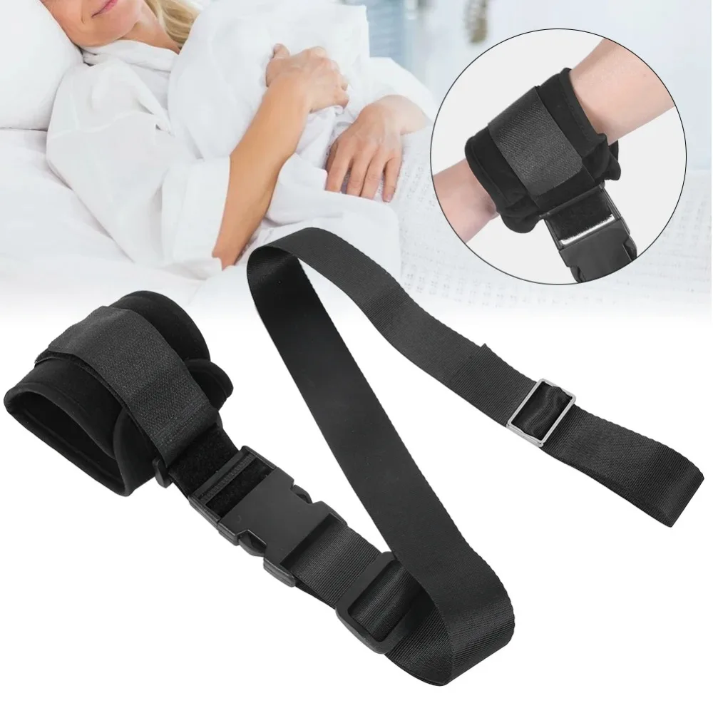 

Patients Limbs Restraint Strap Elderly Wrist Ankle Fixation Belt Medical Constraints Strap Black Upper Limb Safe Stables Durable