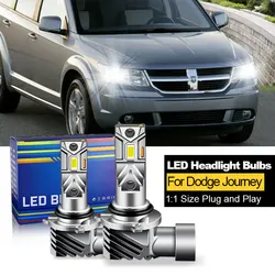 2PCS CANbus For Dodge Journey 2010-2019 2011 2012 2013 2014 2015 LED Headlights 9005 HB3 9006 HB4 High Low Beam BulbS 20000LM