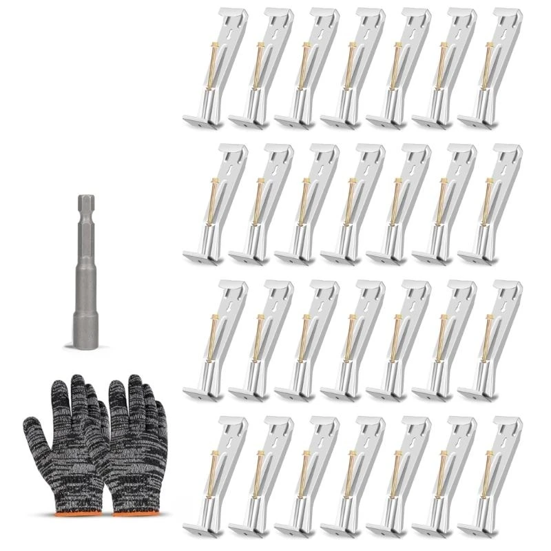 

28 упаковка скрытых вешалок желобов 5 дюймов прочных кронштейнов с винтами для k -стилей реставрации желоба ежедневно