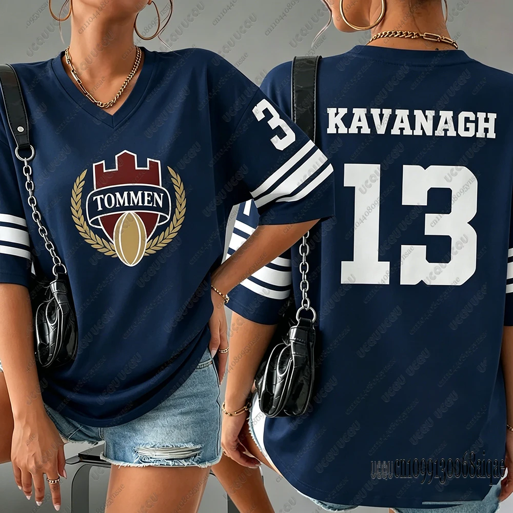 Camiseta masculina de Tommen Jersey Biggs 10 KAVANAGH13 GIBSON07 FEELY12, gola em V, manga curta, solta, feminina, unissex, streetwear, merch