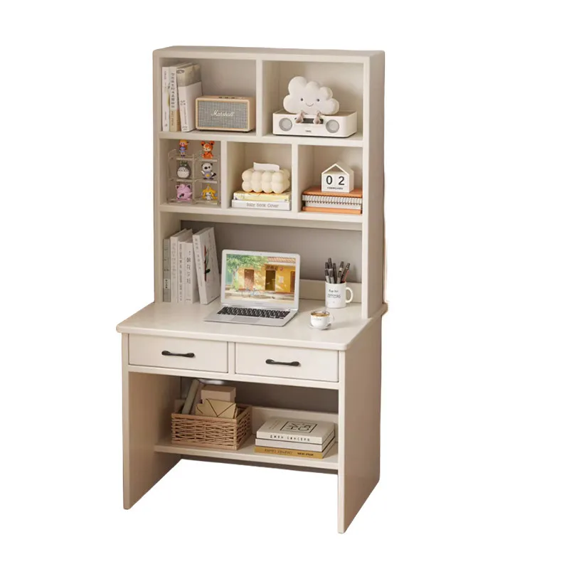 

Small apartment desk bookshelf integrated modern simple adult computer desk household bedroom, writing desk