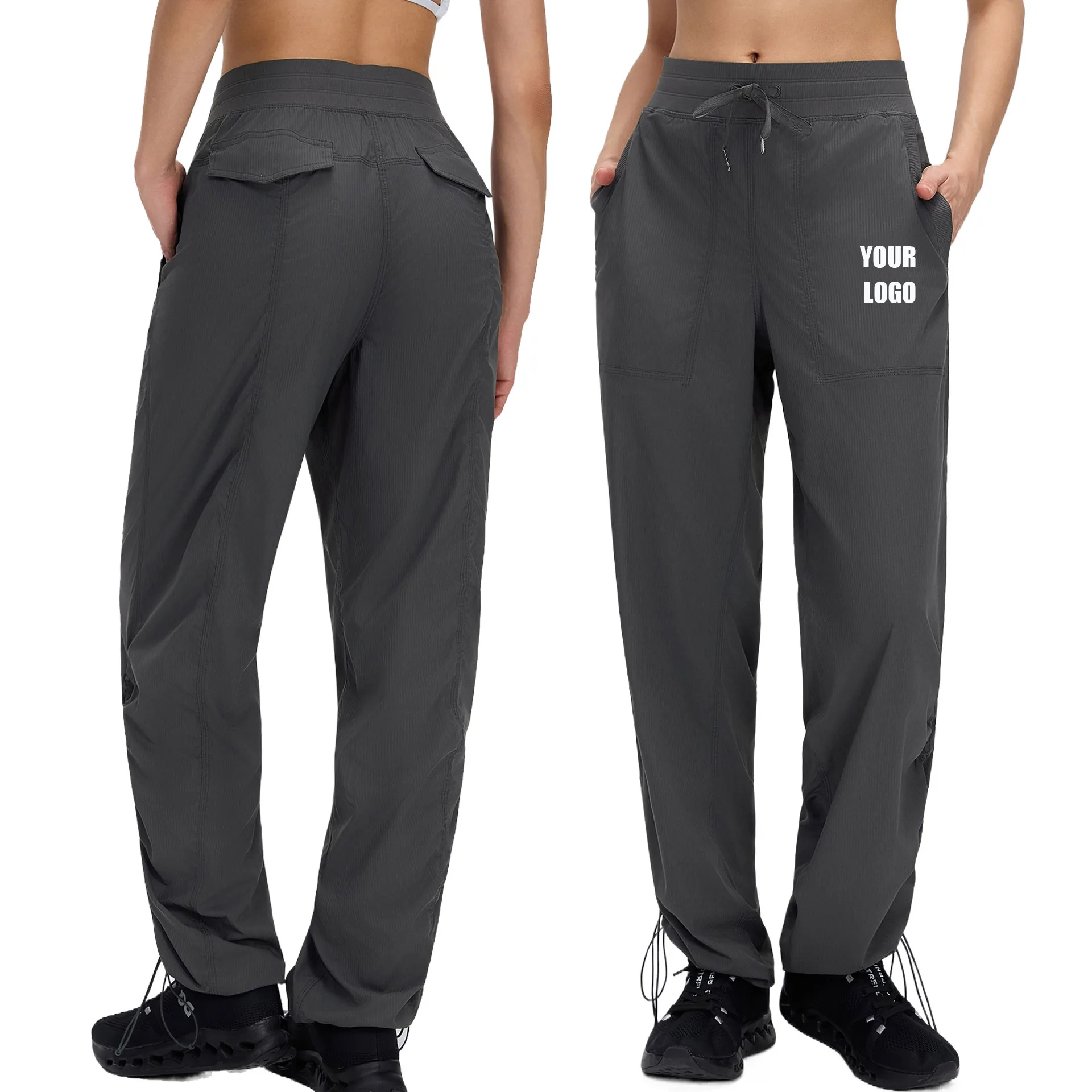 Personalized LOGO Custom Women's Outdoor Quick-drying Running Sports Pants Thin Loose and Breathable Casual Fitness Closed Pants