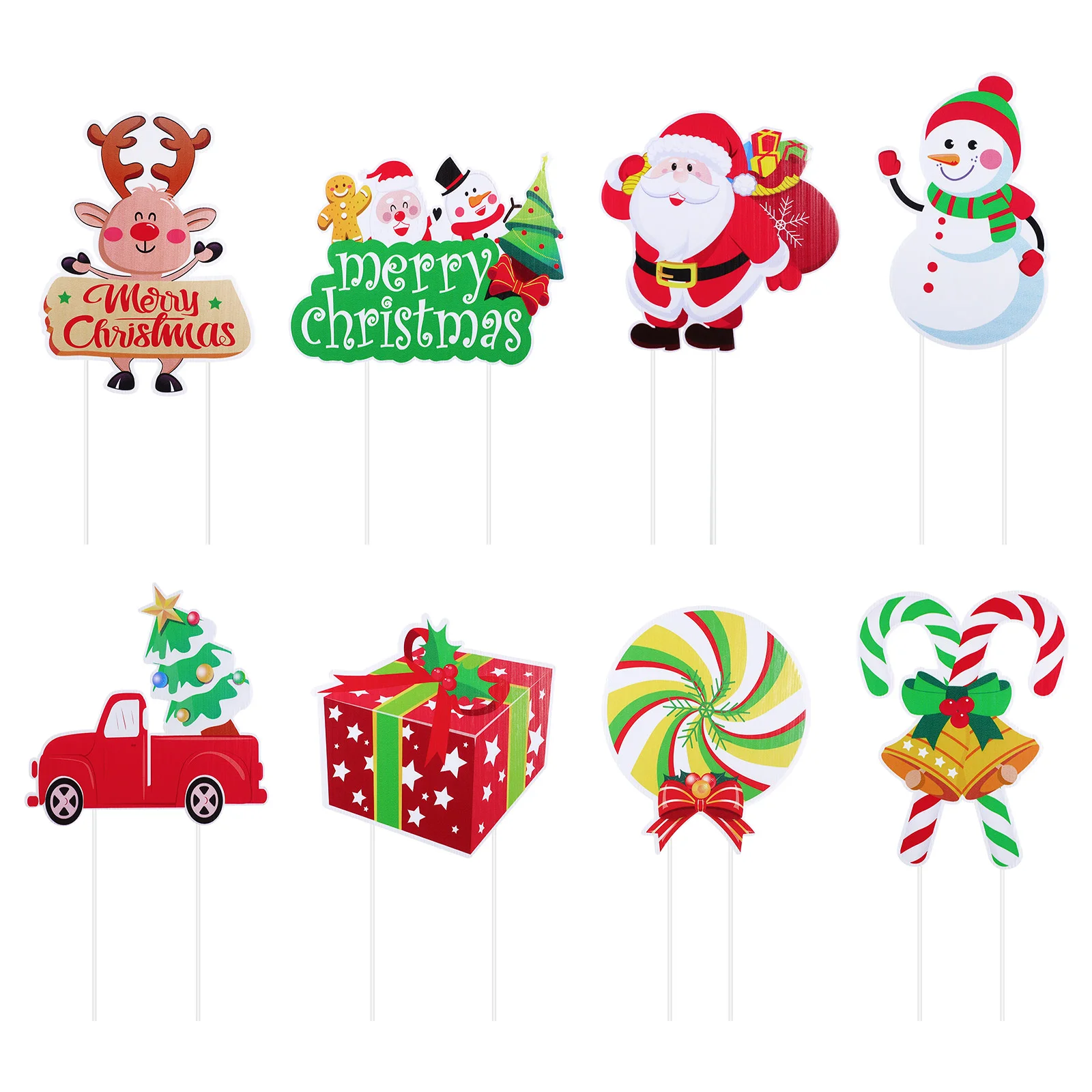 

Insert Card Christmas Lawn Sign Decor Signs Decorations Party Supplies Santa Outdoor