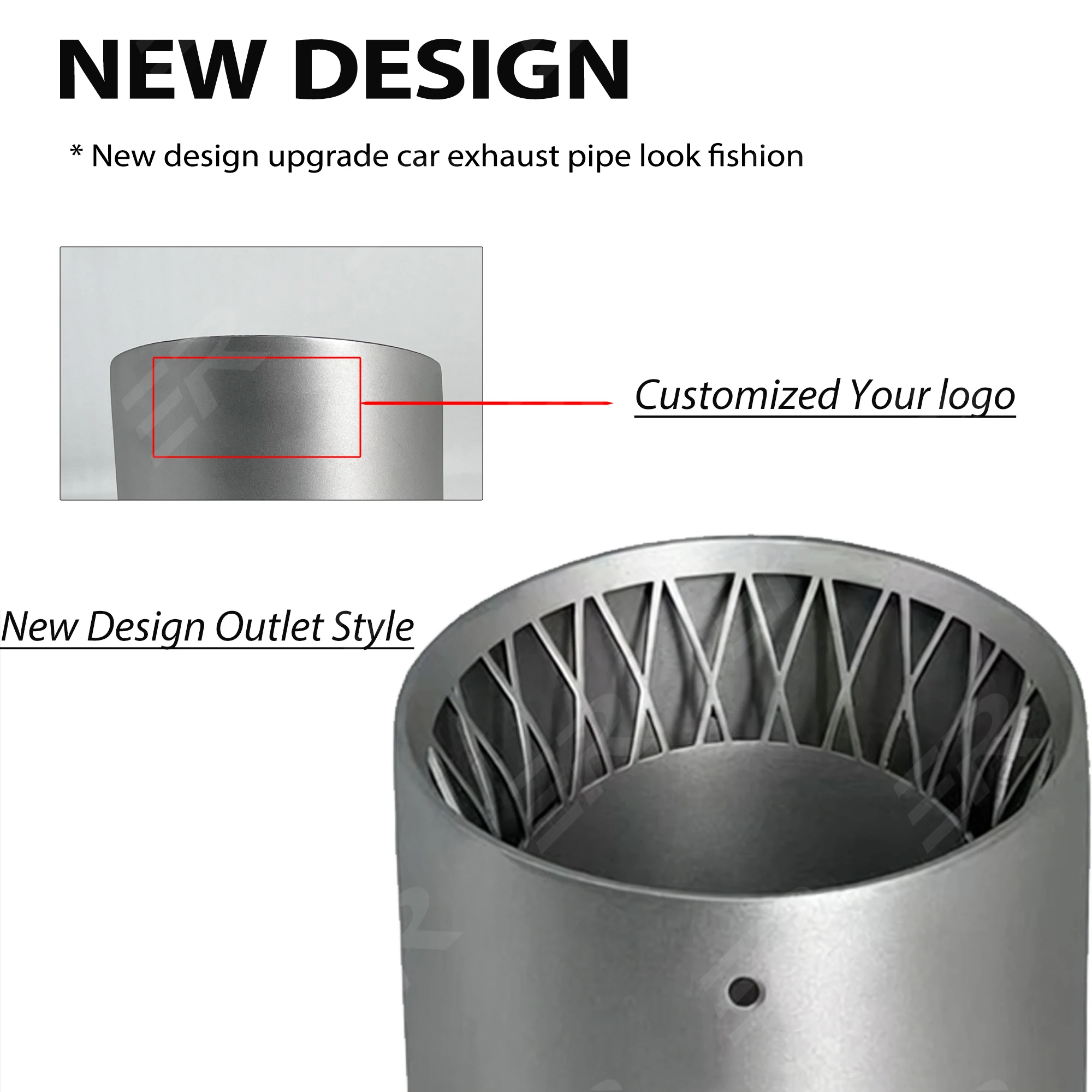 

ER 1PC Durable Silver 304 Matte Stainless Steel 101mm Out Exhaust Tips For Auto Modification Universal Muffler Cars Accessories