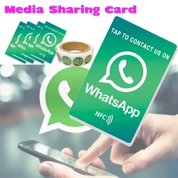 5/10 Social Media Sharing Card Reusable Review Tap Card NFC Tap Cards Boost Your Business WhatsApp Reviews Tap NFC Sticker Tag