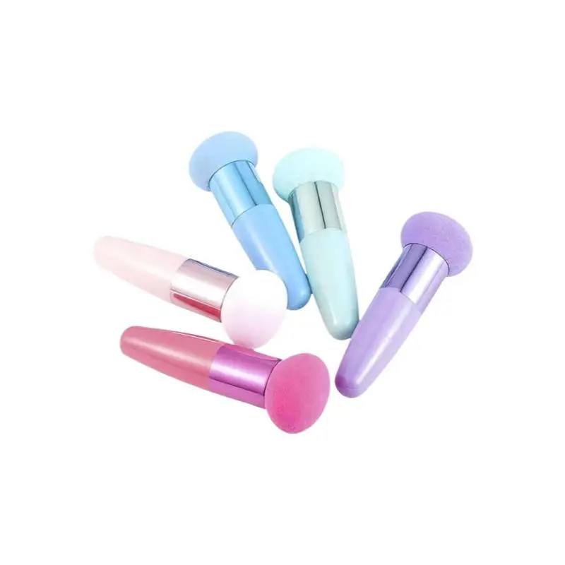 3-teiliges Set Pilzkopf-Make-up-Pinsel für Damen, Beauty-Foundation-Schwamm, Puderquaste mit Griff, Glatt Geformtes Kosmetikwerkzeug – Detail 6