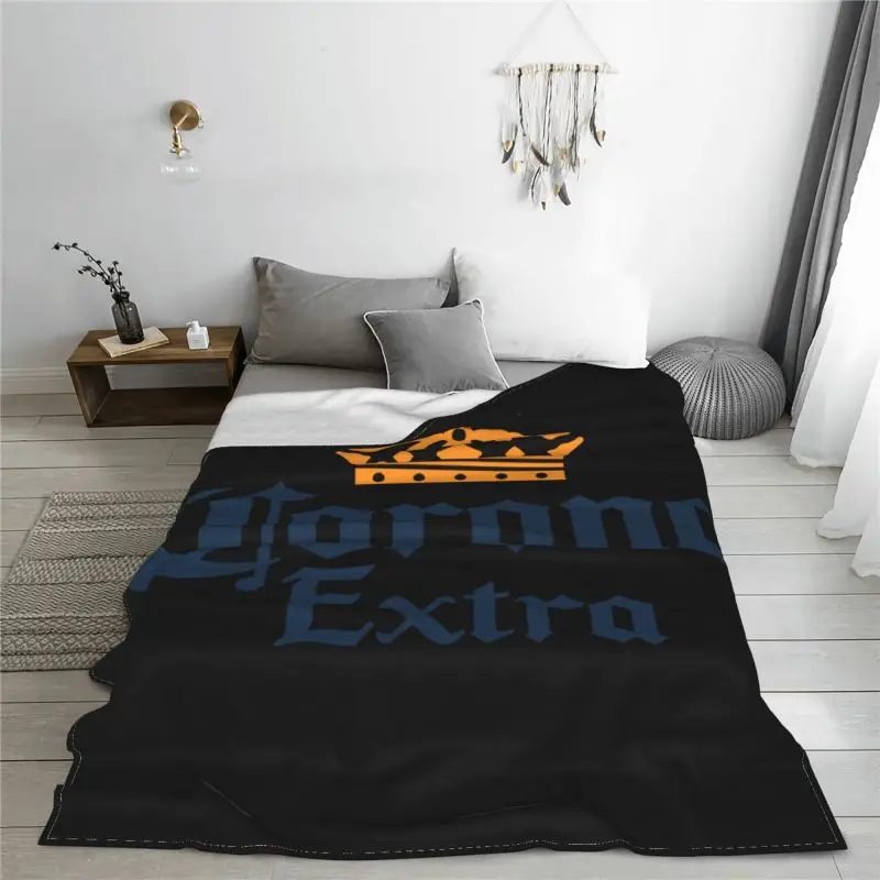 Corona Extra Mexican Lager - Bier Logo Weiss Blanket Home On Couch Dual Purpose Couch Blanket Machine Washable