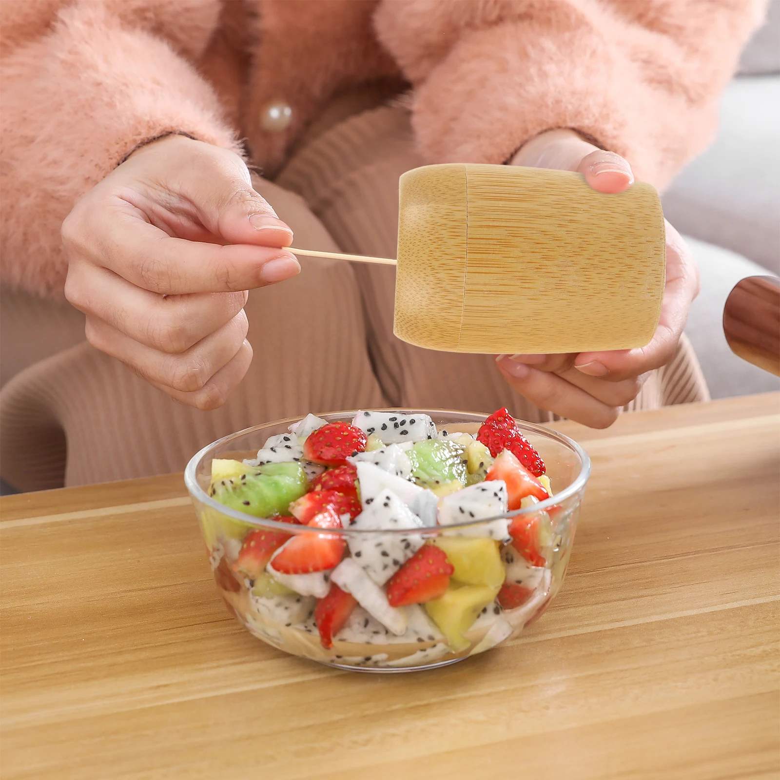 Stylish Toothpick Box Wear-Resistant Cotton Swab Holder For Home Office Kitchen Restaurant Compact Tabletop Dispenser Reusable