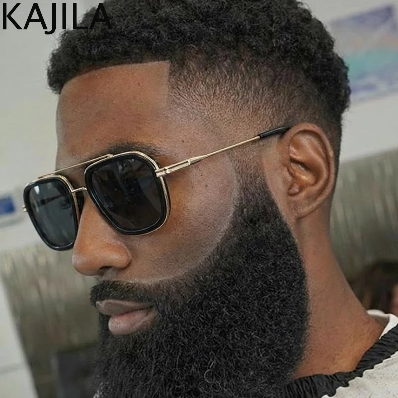 

Vintage Square Punk Sunglasses Men 2026 Luxury Brand Trendy Metal Double Beam Sun Glasses For Male Classic Outdoor Shades UV400