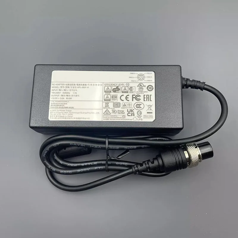 電源アダプタ充電器-kpl-060f-hikvision-7816hw-7808hw-12v-5a-6pin