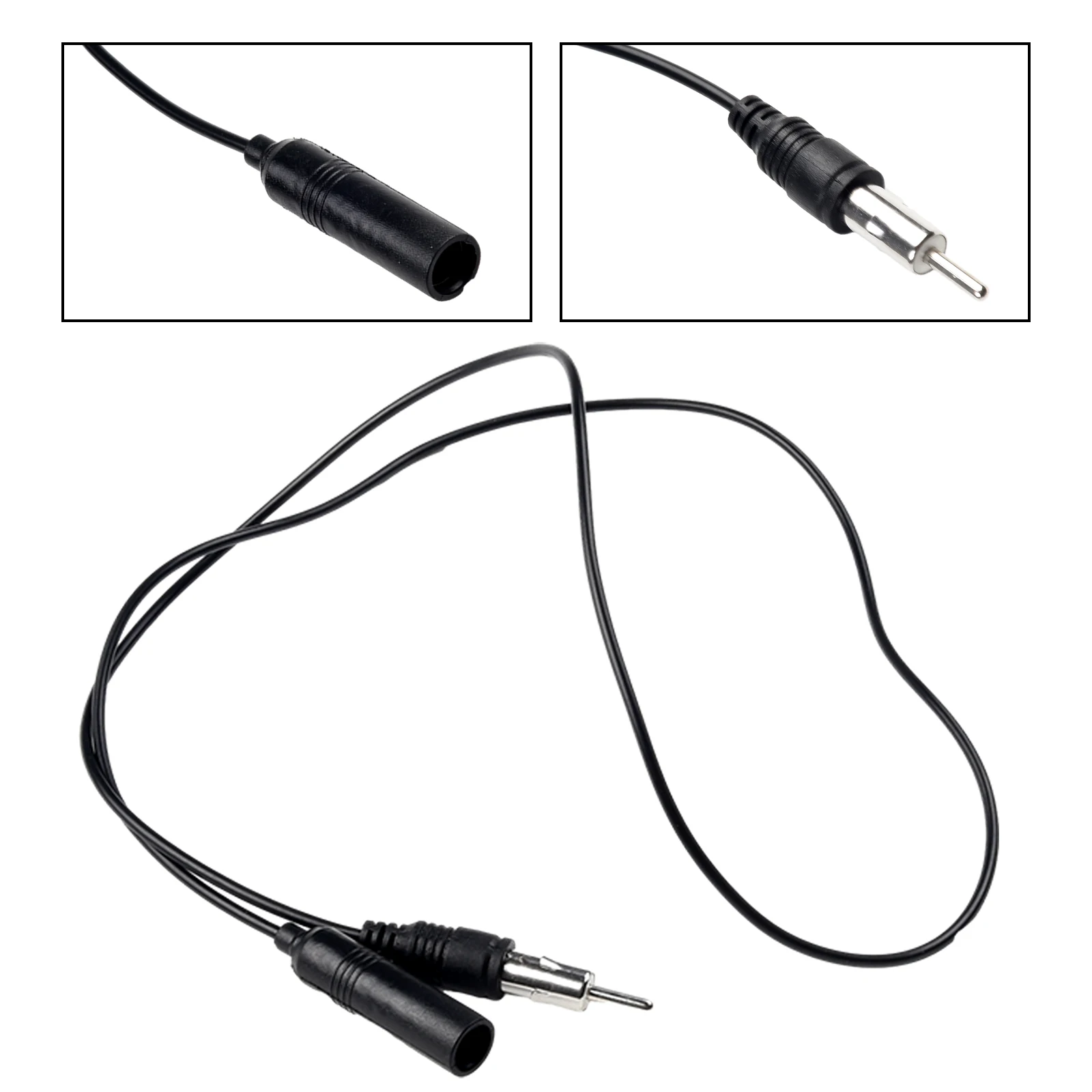 Radio Cable Wire Extension Cable Auto AM FM Antenna Car Accessories General Purpose Replacement 1 Pc 100cm ABS