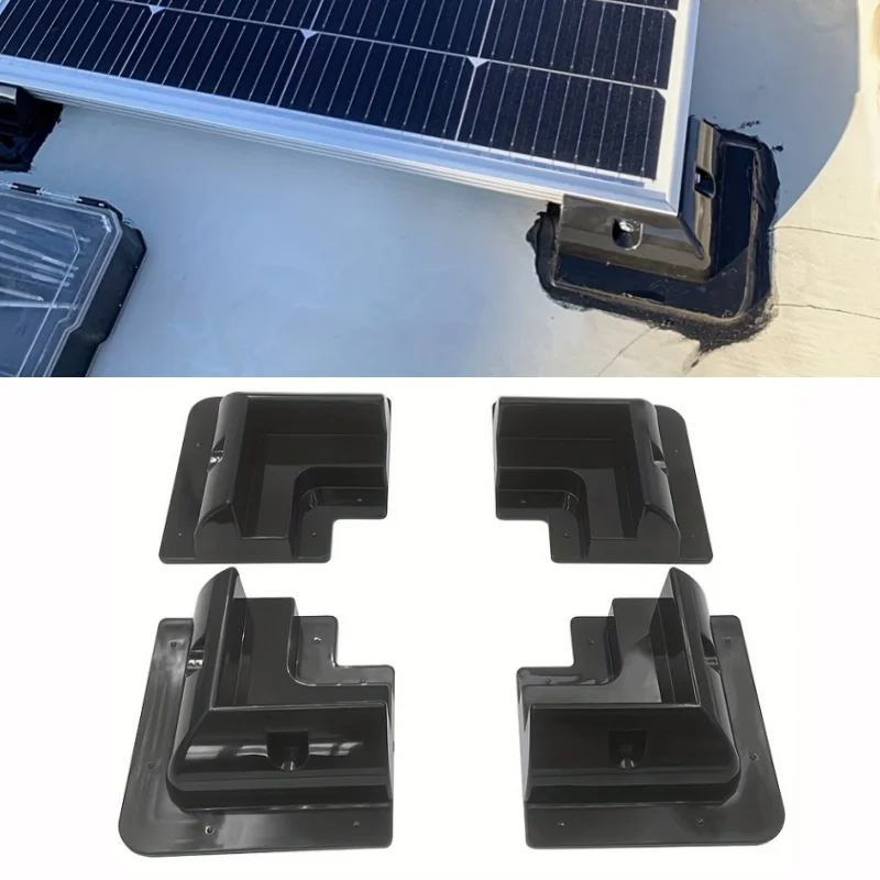 

4 шт., комплект крепежных кронштейнов для монтажа солнечной панели на крыше автофургона, солнечный поддерживающий держатель для каравана, кемпера, лодки, автодомов