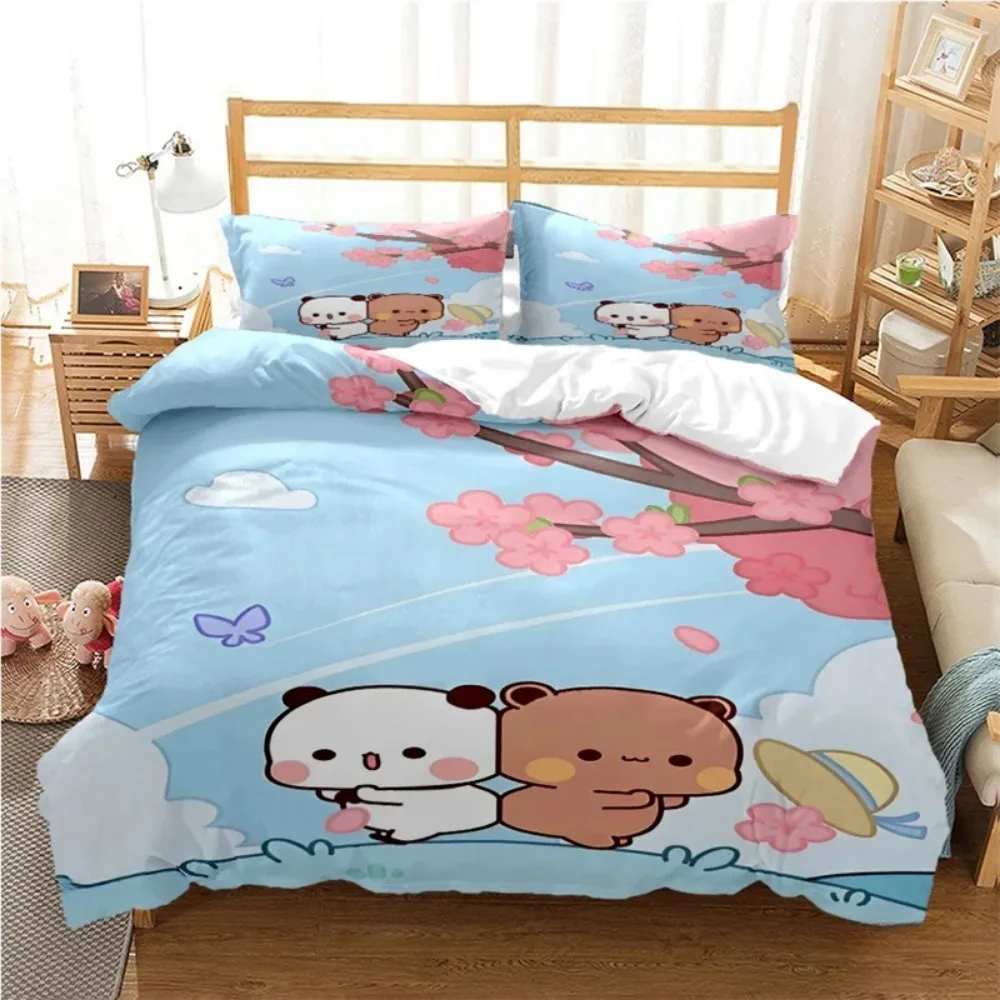 

3D Bedding Set Cute Bubu Dudu Duvet Cover Pillowcase, Kids Bedding Single Bed Bedroom Decoration Boys Girls Gifts