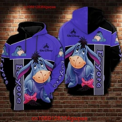 Eeyore Cartoon Winnie The Pooh Walt Disney 1 Over Print 3d Zip Hoodie