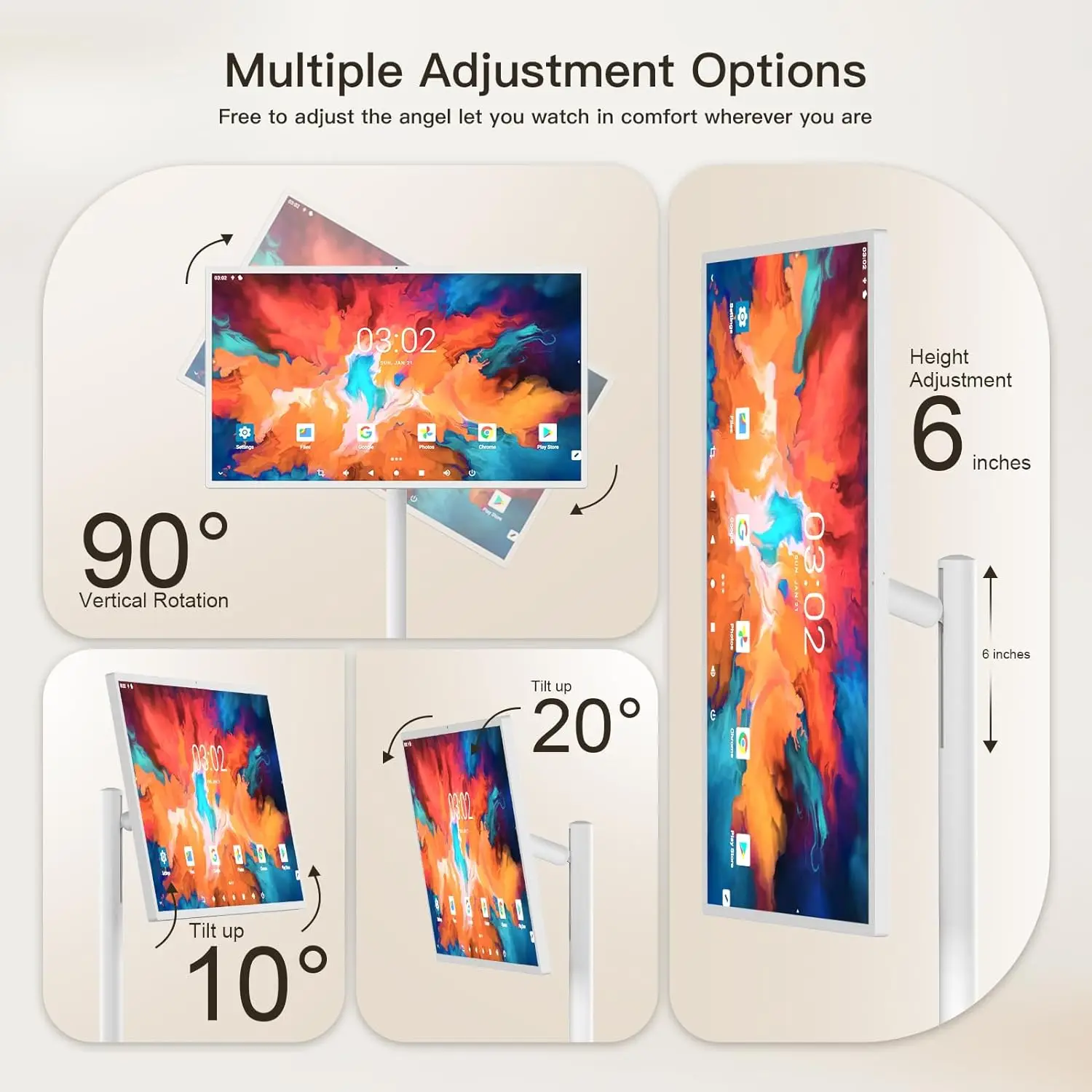 Segnaletica digitale pubblicitaria portatile con touch screen LCD intelligente
