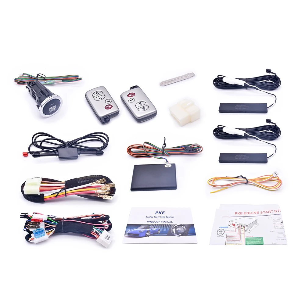 

PKE Keyless Entry System Push Button Start Stop Remote Starter Car Alarm Universal Car Toyota Car