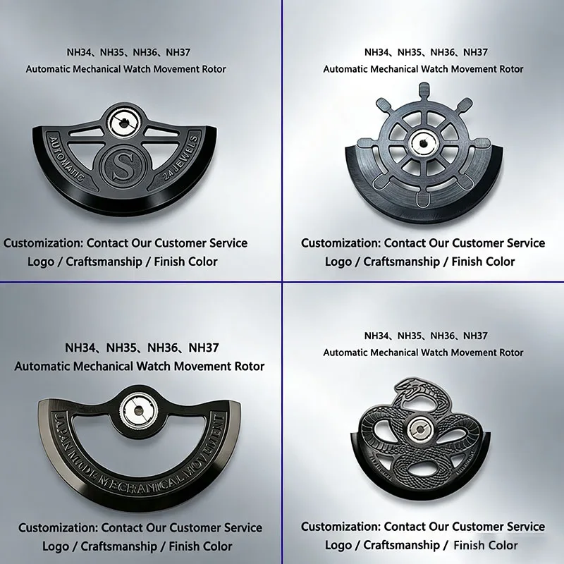 Rotor, Oscillating Weight with 24Jewels Engraving, Fit for NH34, NH35, NH36, NH37 Movement,Watch Modification Replacement Parts