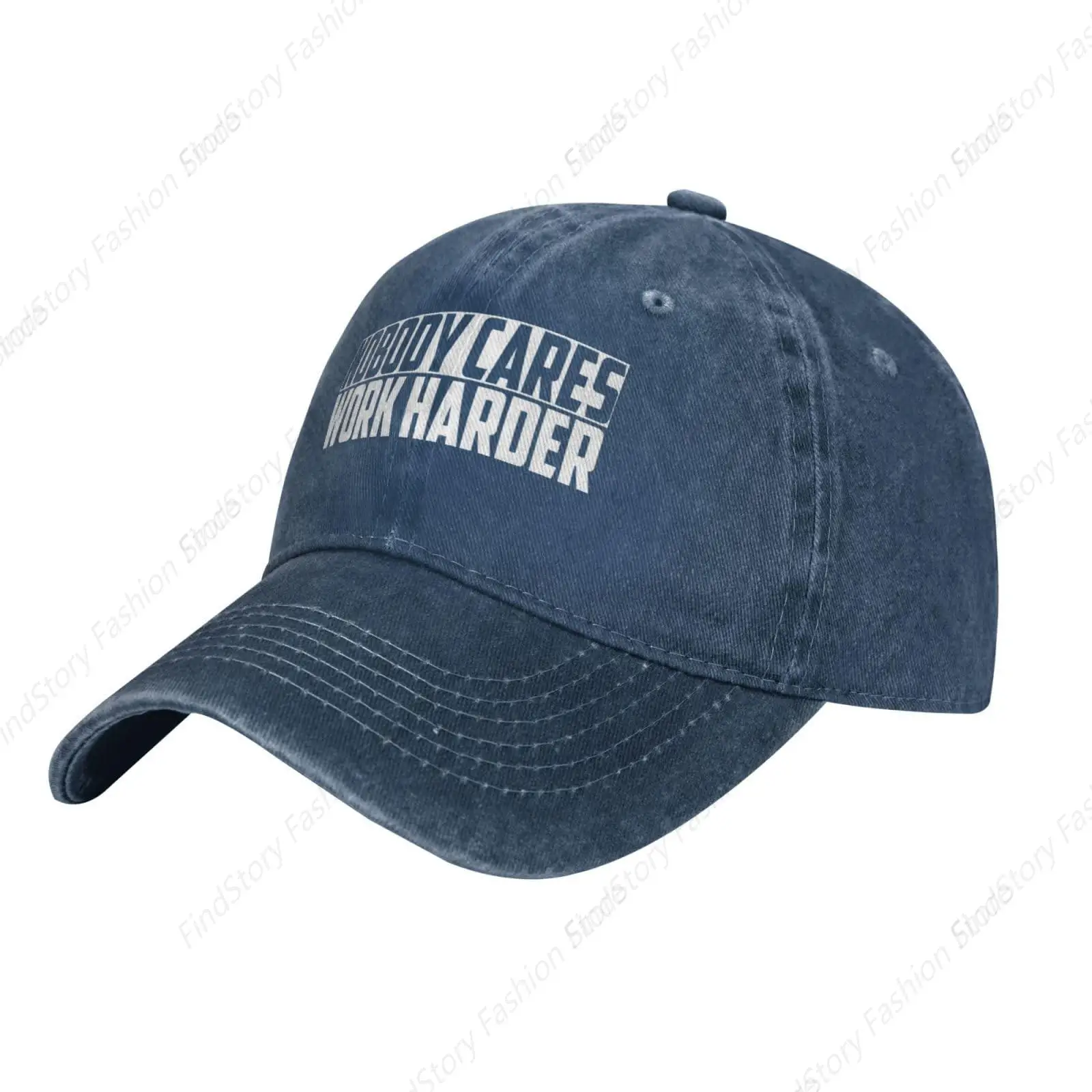 Boné de beisebol de algodão para homens e mulheres, citações motivacionais, Gym Cares, Work Harder, Trucker Denim Chapéus, Golf Dad Hat, todas as estações