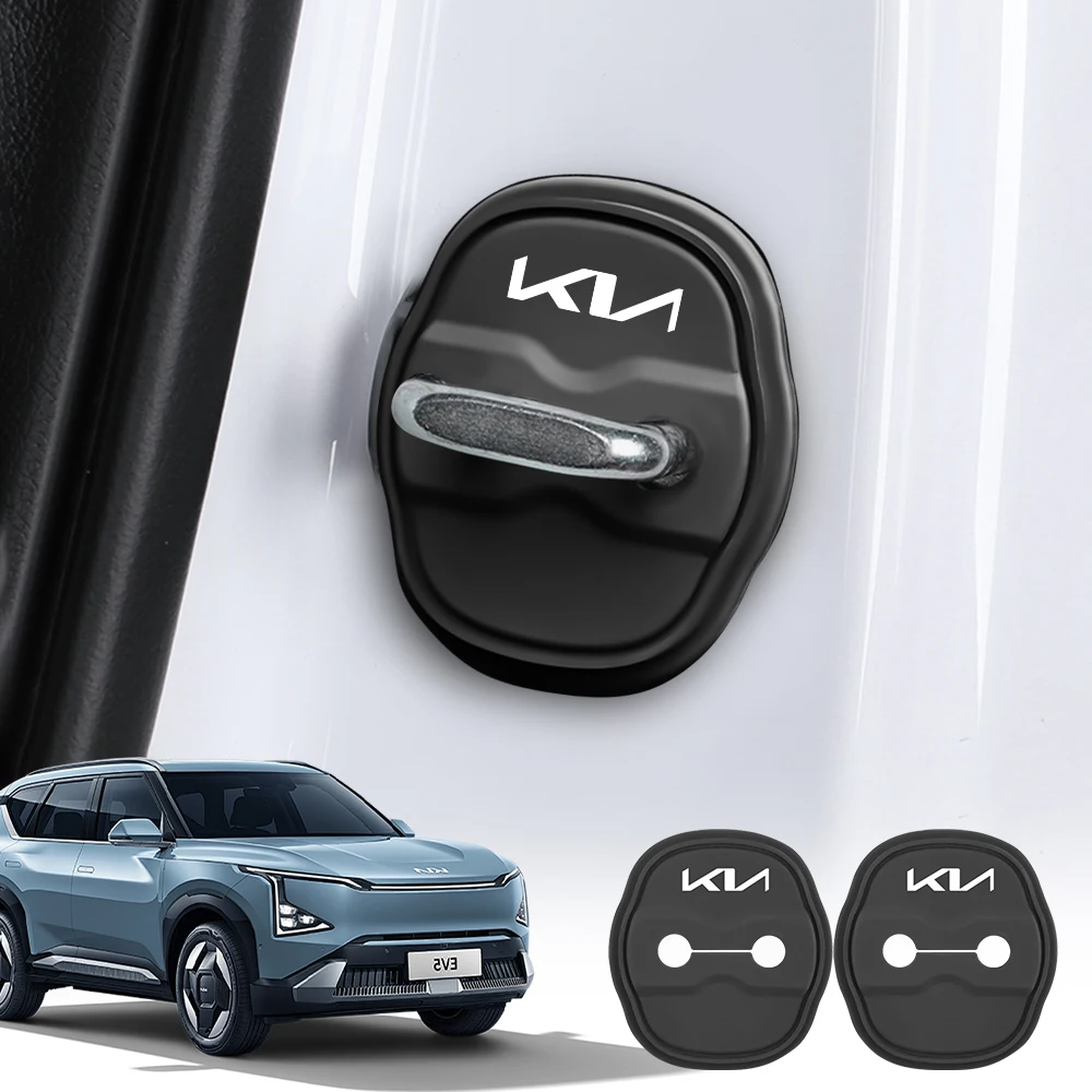 Protector de cerradura de puerta de coche, cubierta absorbente de silicona, accesorios para KIA Sportage K3 Ceed Picanto Pegas Sorento Niro Soul, 2/4 Uds.