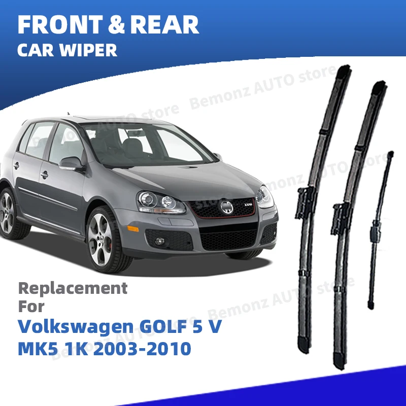 

Передние и задние щетки стеклоочистителя с левым рулем для VW Volkswagen GOLF 5 V MK5 1K 2003-2010, аксессуары для лобового стекла Rabbit R32 GTI Variant Plus GT