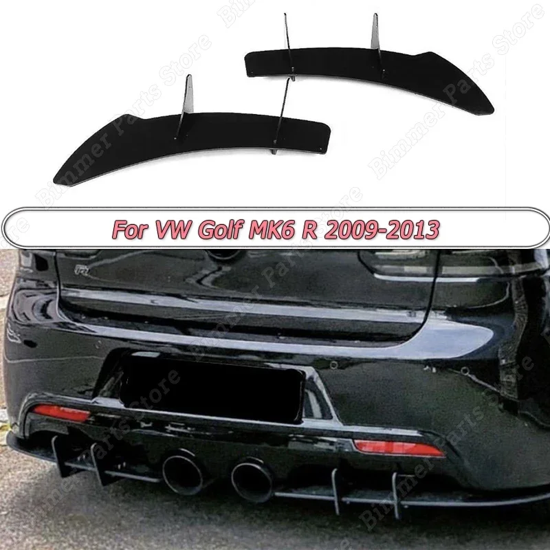 

Rear Bumper For VW Golf MK6 R 2009-2013 Rear Bumper Lip Diffuser Spoiler Protector Matt Black Car Accessories Body Kits ABS