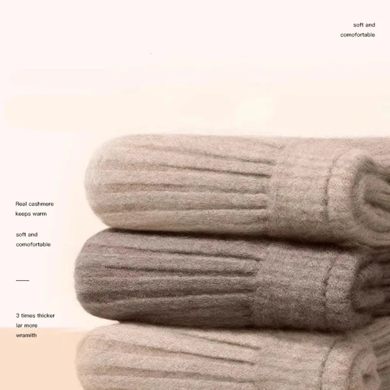 دافئ محبوك الكشمير الركبة دفئا الخريف الشتاء الركبة الأكمام #2