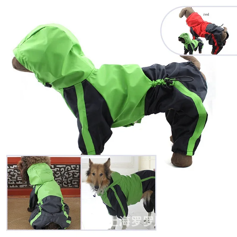 Waterproof Dog Raincoat Jumpsuit For Small Medium Large Dogs Rain Coat Outdoor Pet Clothes Puppy Labrador Husky Pug Jacket