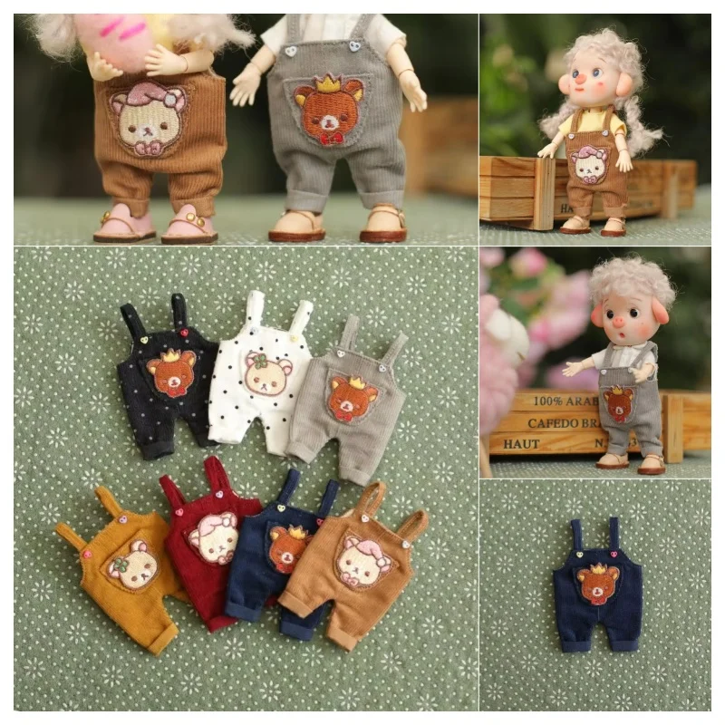 

OB11 Doll Clothing Accessories Strap Pants OBITSU11 GSC 1/12bjd Molly Round Namijie Pig Corduroy Pants 15cm Doll Clothing Access