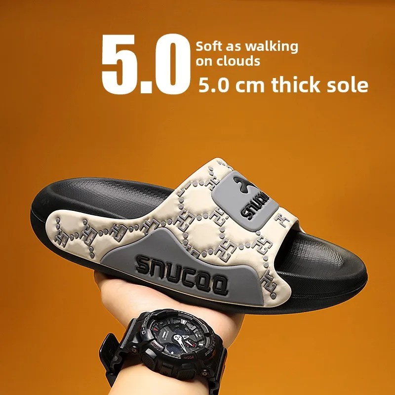 

Internet Famous Men's Slippers Summer Trendy Home Casual Cool Sandals Outdoor Wear Anti-Slip Thick Bottom Comfortable Sports ...