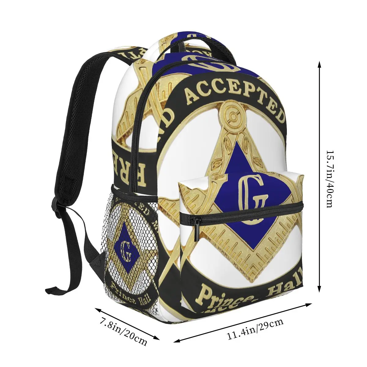 Backpack Casual Travel Bag Freemason Masonic Print School Bag Fashion Shoulder Bag For Teenage Girl Bagpack