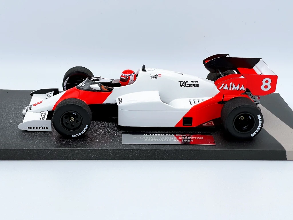 Minichamps 1:18 F1 MP4-2 1984 Niki Lauda Special Edition Simulation Limited Edition Resin Metal Static Car Model Toy Gift