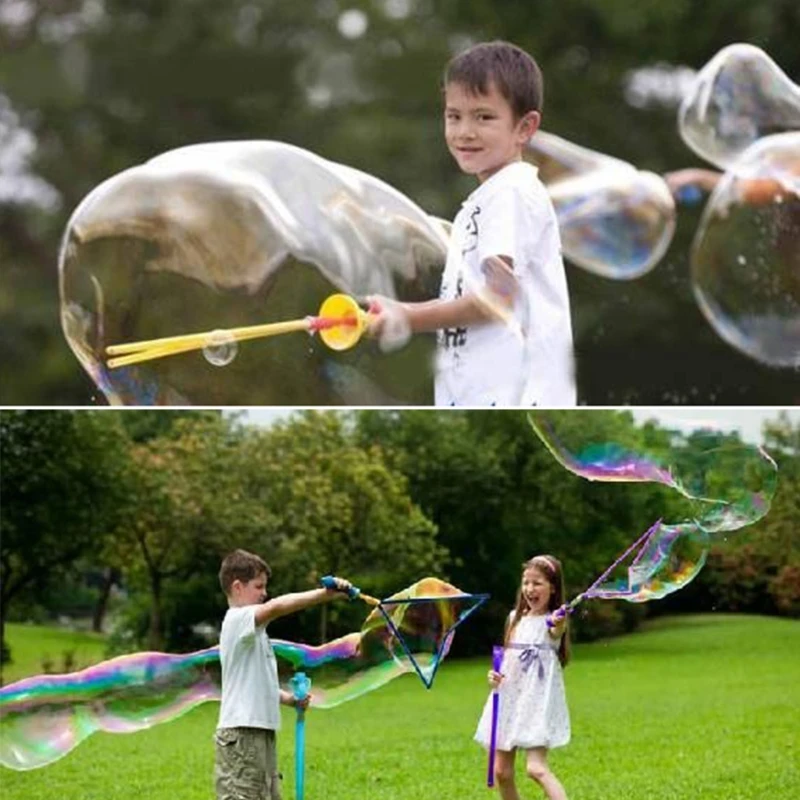 Neues 42-cm-Blasenstäbchen, großer Seifenblasenstab, Outdoor-Spiel für Kleinkinder, Handgriff-Blasenmacher, Sommer-Geschenkset