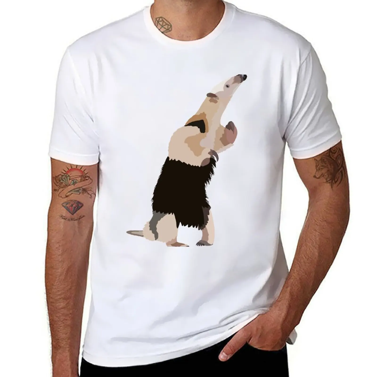 

T is for Tamandua T-Shirt anime t shirts oversize black cotton t-shirt plain for man package T-Shirt