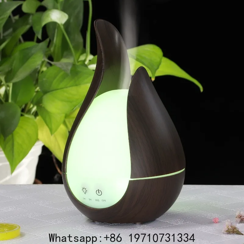 

200Ml Wood Grain Aromatherapy Machine Ultrasonic Vase Humidifier