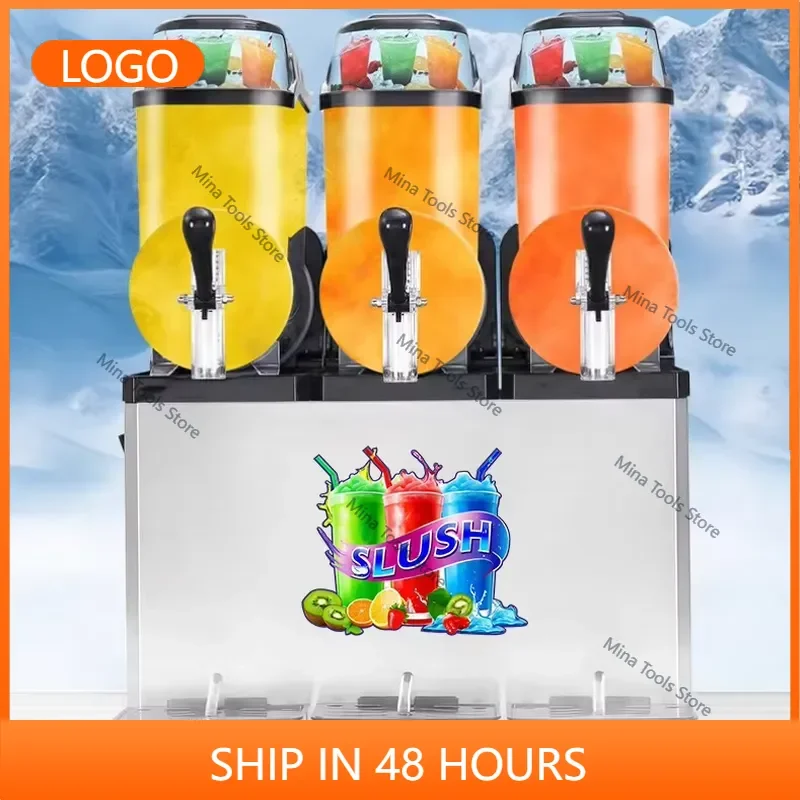 New Commercial Stainless Steel Granita Slush Machine Electric Refrigeration for Cold Drink Shops Parties | Fruit Juice Slush