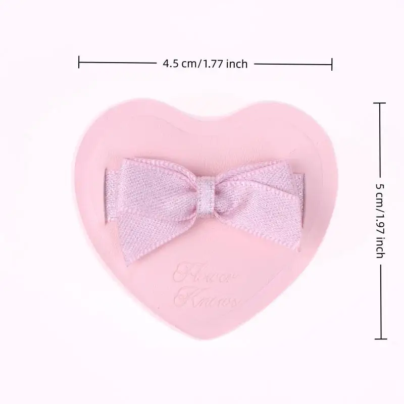 1 Uds. Puffs de maquillaje en polvo con lazo de corazón, se pueden utilizar tanto en combinaciones secas y húmedas, cojín de aire de algodón de azúcar, herramientas de maquillaje en polvo