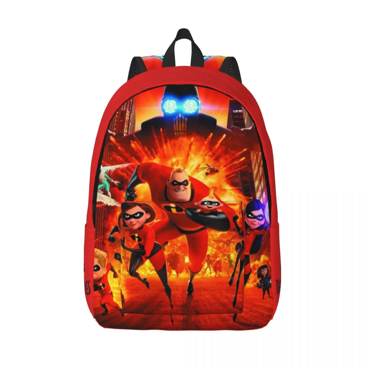 Cool Poster Backpack Disney The Incredibles For Men Kid Classic Travel Gift Sturdy Shoulder Storage Bag