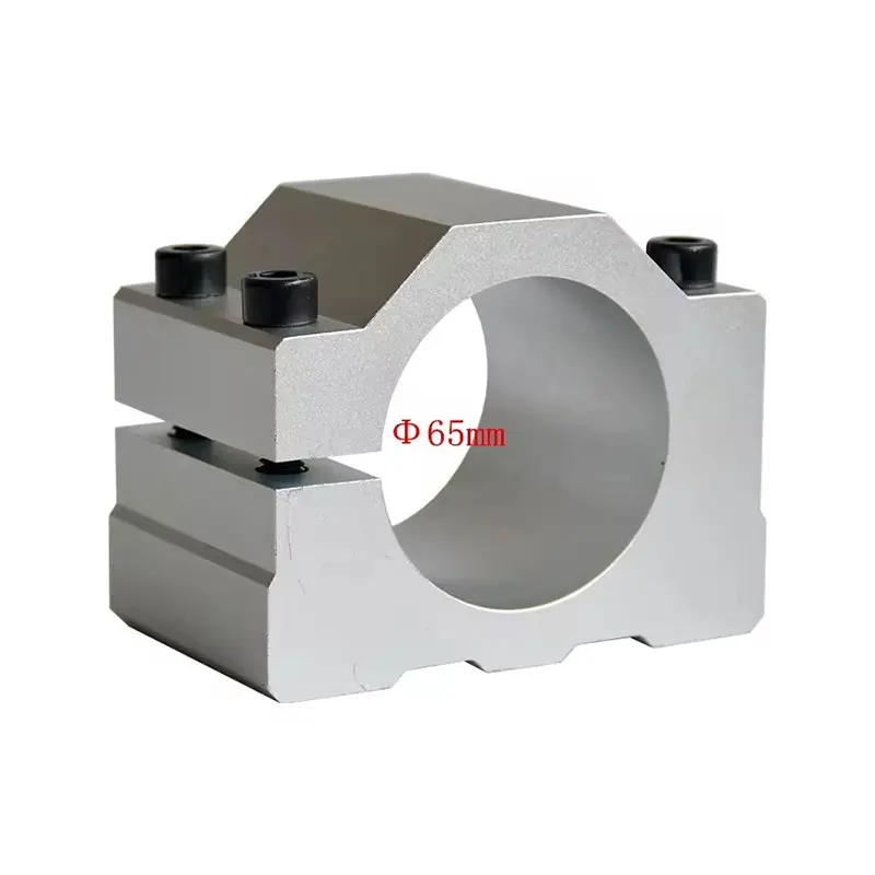 Spindle Clamp Diameter 65mm Aluminum Mounts Fixture Chuck Bracket Motor Holder Tilt Head Fixture DIY For CNC Router Machine