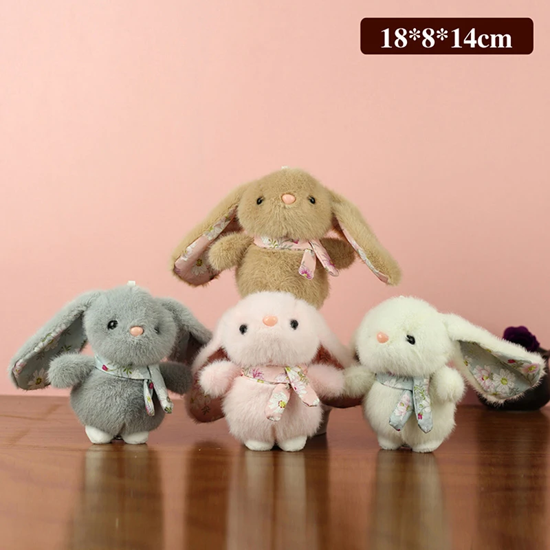 Brinquedo macio de coelho rural encantador, parceiro de dormir infantil, imaginação de desenhos animados, presente ideal para crianças