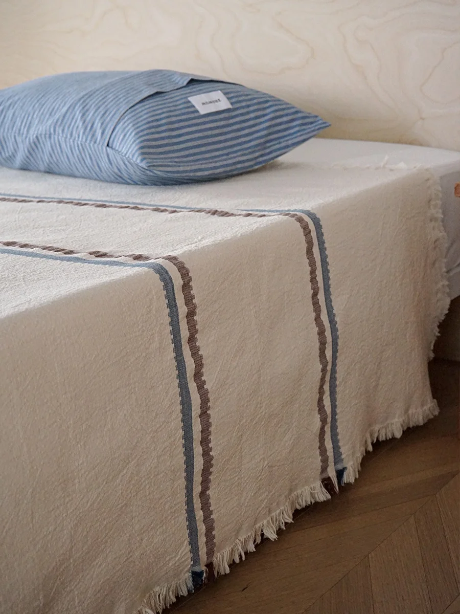 

Z Retro Textured Color Woven Pure Cotton Sofa Blanket Bedding Cover All Cotton Mattr Quilt Blanket Couch eet