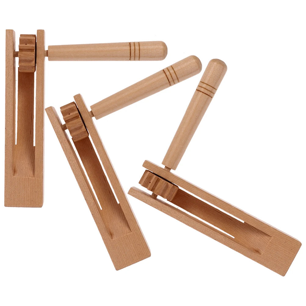 

3Pcs Long Handle Wood Castanet Clapper Early Musical Instrument Clear Sound Comfortable Grip Excellent Gift Choice