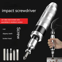 7/13 PCS Impact Screwdriver Hand Manual Reversible Impact Driver Set Durable Remove Disengage Rusted Fasteners Or Frozen Bolts