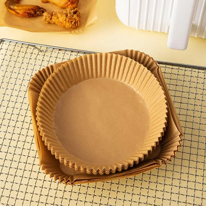 D0AB Square Air Fryer Оспорт для бумажной лайнеры неплодовитая бумага для выпечки для выпечки для воздушной фрит