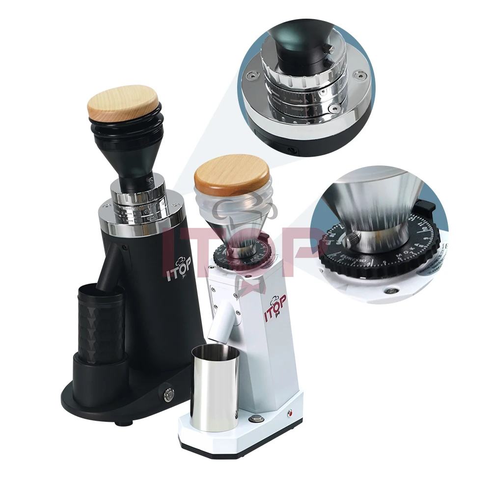 ITOP40 Plus 64MM Flat Titanium Burr Coffee Grinder Upgrade Stepless Fineness Adjustment  Espresso Coffee Powder Grinding Machine