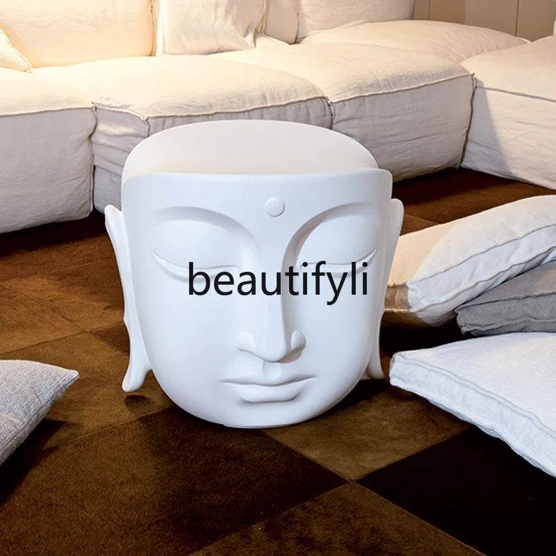 

Итальянский светлый роскошный диван, табурет с несколькими лицами, голова Будды, журнальный столик в стиле дзен, голова ромба, табурет для сидения, художественный орнамент