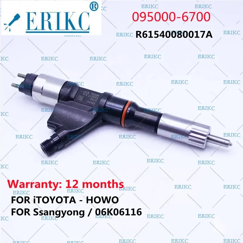 

ERIKC 095000-6701 Spare Parts Common Rail Injection 095000-6700 9709500-670 R61540080017A Car Accessories for TOYOTA - HOWO